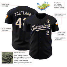 Load image into Gallery viewer, Custom Black City Cream-Navy 3D Pattern Design Abstract Splatter Texture Authentic Baseball Jersey
