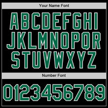 Load image into Gallery viewer, Custom Black Kelly Green-White 3D Pattern Design Abstract Splatter Texture Authentic Baseball Jersey
