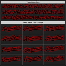 Load image into Gallery viewer, Custom Black Red 3D Pattern Design Confetti Authentic Baseball Jersey
