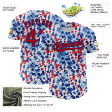 Load image into Gallery viewer, Custom White Red-Royal 3D American Flag And Fireworks Authentic Baseball Jersey
