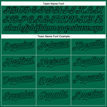 Load image into Gallery viewer, Custom Kelly Green Black 3D Pattern Design Gradient Style Irregular Shape Authentic Baseball Jersey
