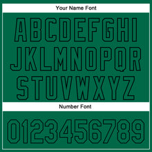 Load image into Gallery viewer, Custom Kelly Green Black 3D Pattern Design Gradient Style Irregular Shape Authentic Baseball Jersey
