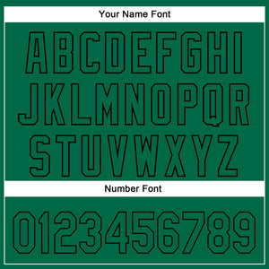 Custom Kelly Green Black 3D Pattern Design Gradient Style Irregular Shape Authentic Baseball Jersey