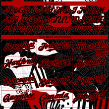 Load image into Gallery viewer, Custom Black Red-White 3D Pattern Design Flower Authentic Baseball Jersey
