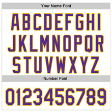 Load image into Gallery viewer, Custom White Purple-Yellow 3D Pattern Design Rave Monster Authentic Baseball Jersey
