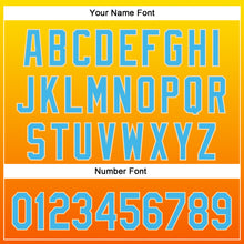 Load image into Gallery viewer, Custom Light Yellow Sky Blue Orange-Cream 3D Pattern Design Flame Football Helmet Authentic Baseball Jersey
