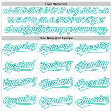 Load image into Gallery viewer, Custom White Neon Pink-Aqua 3D Pattern Design Champion Medal Authentic Baseball Jersey
