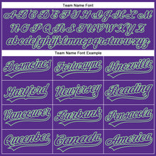 Load image into Gallery viewer, Custom Purple Pea Green 3D Pattern Design Champion Trophy Authentic Baseball Jersey
