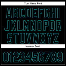 Load image into Gallery viewer, Custom Black Teal 3D Pattern Design Vintage Tattoos Authentic Baseball Jersey
