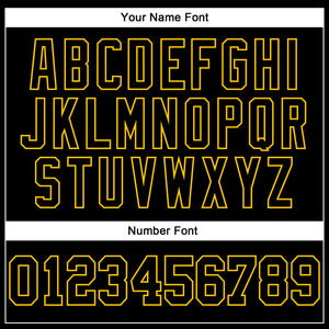 Custom Stitched Black Yellow 3D Pattern Design Gradient Square Shape Sports Pullover Sweatshirt Hoodie