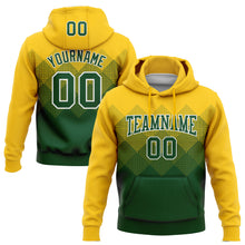 Load image into Gallery viewer, Custom Stitched Yellow Green-White 3D Pattern Design Gradient Square Shape Sports Pullover Sweatshirt Hoodie
