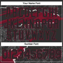 Load image into Gallery viewer, Custom Stitched Black Crimson 3D Pattern Design Torn Paper Style Sports Pullover Sweatshirt Hoodie
