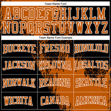Load image into Gallery viewer, Custom Stitched Black Texas Orange-White 3D Pattern Design Abstract Brush Stroke Sports Pullover Sweatshirt Hoodie
