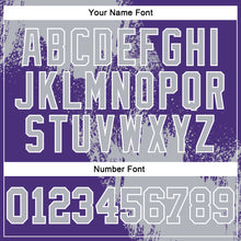 Load image into Gallery viewer, Custom Stitched Purple Gray-White 3D Pattern Design Abstract Brush Stroke Sports Pullover Sweatshirt Hoodie
