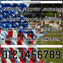 Load image into Gallery viewer, Custom Black White 3D American Flag And Duck Hunting Sports Pullover Sweatshirt Hoodie

