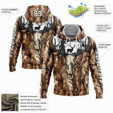 Load image into Gallery viewer, Custom Camo White-Black 3D Gun Hunter Deer Hunting Sports Pullover Sweatshirt Hoodie

