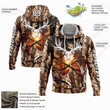 Load image into Gallery viewer, Custom Camo White-Black 3D Gun Deer Hunting Sports Pullover Sweatshirt Hoodie
