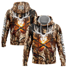 Load image into Gallery viewer, Custom Camo White-Black 3D Gun Deer Hunting Sports Pullover Sweatshirt Hoodie
