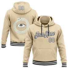Load image into Gallery viewer, Custom Stitched City Cream White-Black 3D Pattern Design Evil Eyes Sports Pullover Sweatshirt Hoodie
