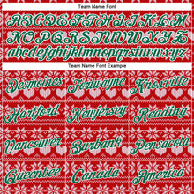 Load image into Gallery viewer, Custom Stitched Maroon Kelly Green-White 3D Christmas Sports Pullover Sweatshirt Hoodie
