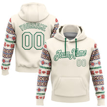 Load image into Gallery viewer, Custom Stitched Cream Red-White 3D Christmas Sports Pullover Sweatshirt Hoodie
