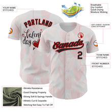 Load image into Gallery viewer, Custom White Red-Black 3D Love Heart Valentine&#39;s Day Authentic Baseball Jersey
