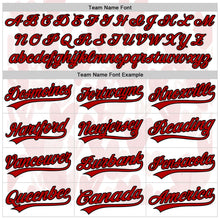 Load image into Gallery viewer, Custom White Red-Black 3D Love Heart Valentine&#39;s Day Authentic Baseball Jersey
