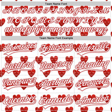 Load image into Gallery viewer, Custom White Red 3D Love Heart Valentine&#39;s Day Authentic Baseball Jersey
