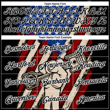 Load image into Gallery viewer, Custom Black White 3D Pattern Design American Flag Tool Wrench Labor Day Performance T-Shirt

