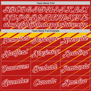 Custom Red Yellow-White 3D Esports Performance T-Shirt