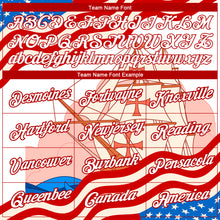Load image into Gallery viewer, Custom City Cream White-Red 3D Pattern Design Sailing Ship Columbus Day American Flag Performance T-Shirt
