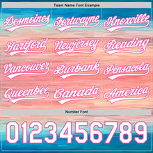 Load image into Gallery viewer, Custom Sky Blue White-Pink 3D Pattern Design Mother&#39;s Day Love Authentic Baseball Jersey

