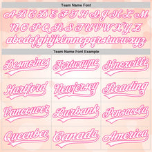 Load image into Gallery viewer, Custom Cream White-Pink 3D Pattern Design Mother&#39;s Day Family Love Authentic Baseball Jersey
