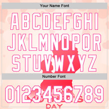 Load image into Gallery viewer, Custom Cream White-Pink 3D Pattern Design Mother&#39;s Day Family Love Authentic Baseball Jersey
