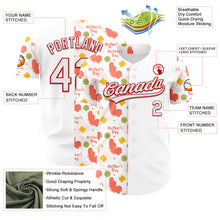 Load image into Gallery viewer, Custom White Red 3D Pattern Design Mother&#39;s Day Love Authentic Baseball Jersey
