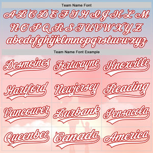 Custom Light Pink White-Red 3D Pattern Design Mother's Day Family Love Authentic Baseball Jersey