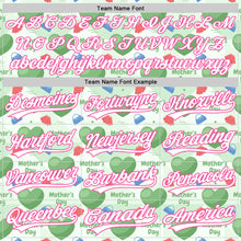 Load image into Gallery viewer, Custom Green White-Pink 3D Pattern Design Mother&#39;s Day Love Authentic Baseball Jersey

