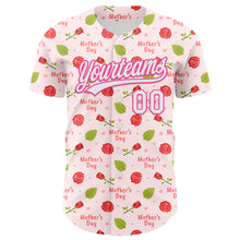 Load image into Gallery viewer, Custom Light Pink White-Pink 3D Pattern Design Mother&#39;s Day Flower Authentic Baseball Jersey
