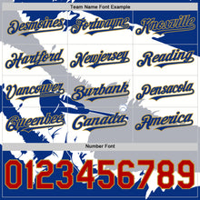 Load image into Gallery viewer, Custom Royal Gray Old Gold-Red 3D El Salvador El Salvadoran Flag Authentic Baseball Jersey
