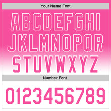 Load image into Gallery viewer, Custom Pink White 3D Pattern Design Gradient Mother&#39;s Day Family Love Authentic Baseball Jersey
