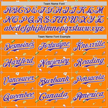 Load image into Gallery viewer, Custom Bay Orange Purple-White 3D Pattern Design Foodie Fast Food Cheese Pizza Dessert Ice Cream Authentic Baseball Jersey
