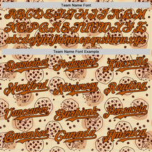 Load image into Gallery viewer, Custom Cream Texas Orange-Brown 3D Pattern Design Foodie Food Snack Chocolate Cookie Authentic Baseball Jersey
