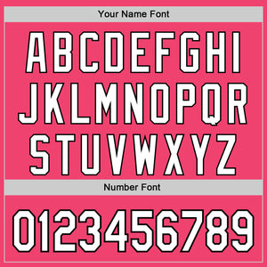 Custom Neon Pink White-Blue 3D Pattern Design Father's Day Family Love Authentic Baseball Jersey