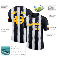Load image into Gallery viewer, Custom Black Gold-White 3D Esports Performance T-Shirt
