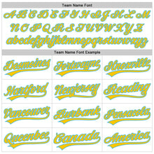 Load image into Gallery viewer, Custom White Yellow-Sky Blue 3D Pattern Design Father&#39;s Day Family Love Authentic Baseball Jersey

