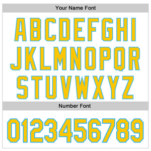 Custom White Yellow-Sky Blue 3D Pattern Design Father's Day Family Love Authentic Baseball Jersey