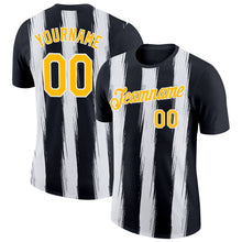 Load image into Gallery viewer, Custom Black Gold-White 3D Esports Performance T-Shirt
