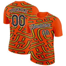Load image into Gallery viewer, Custom Orange Black-Gold 3D Esports Performance T-Shirt

