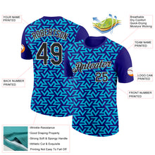Load image into Gallery viewer, Custom Dark Purple Black-Lakes Blue 3D Esports Performance T-Shirt
