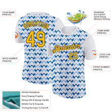 Load image into Gallery viewer, Custom White Gold Blue-Black 3D Esports Performance T-Shirt
